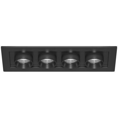 BENEITO FAURE Mini Oxo Rect 4 Luci Faretto Led Da Incasso 24w Cct Switch 2700k/3200k/4000k Nero Opaco - Orientabile 355° - Beneito & Faure BENEITO FAURE Mini Oxo Rect 4 Luci Faretto Led Da Incasso 24w Cct Switch 2700k/3200k/4000k Nero Opaco - Orientabile 355° - Beneito & Faure