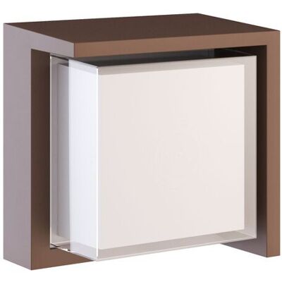 BENEITO FAURE Applique Led Da Parete Blis Square 15w 180° Con Tecnologia Switch Cct 2700k/3200k/4000k Corten Texturizzato Outdoor - Beneito & Faure BENEITO FAURE Applique Led Da Parete Blis Square 15w 180° Con Tecnologia Switch Cct 2700k/3200k/4000k Corten Texturizzato Outdoor - Beneito & Faure