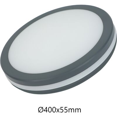 ALCAPOWER Plafoniera Led Rotonda 36w 3600lm Ip54 Ik08 Cct Selezionabile 3000k 4000k 6500k Grigia - Soluzione Professionale Alta Efficienza ALCAPOWER Plafoniera Led Rotonda 36w 3600lm Ip54 Ik08 Cct Selezionabile 3000k 4000k 6500k Grigia - Soluzione Professionale Alta Efficienza