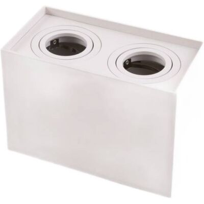 ECOLIGHT Spot Soffitto Orientabile Bianco Doppio 2xgu10 35w ECOLIGHT Spot Soffitto Orientabile Bianco Doppio 2xgu10 35w