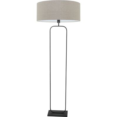 STEINHAUER - Lampada Da Terra - Stang - Nero - Lino Metallo - STEINHAUER - Lampada Da Terra - Stang - Nero - Lino Metallo -