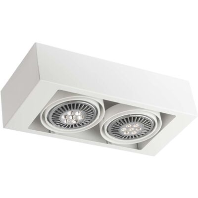 SHILO Faretto Soffitto Doppio Rettangolare Bianco 2xgu10 SHILO Faretto Soffitto Doppio Rettangolare Bianco 2xgu10