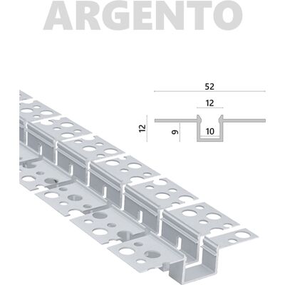 ALCAPOWER Profilo Snake Flex In Alluminio Per Installazione A Scomparsa Su Cartongesso 2 Metri, Larghezza Interna 10mm, Protezione Ip20 ALCAPOWER Profilo Snake Flex In Alluminio Per Installazione A Scomparsa Su Cartongesso 2 Metri, Larghezza Interna 10mm, Protezione Ip20