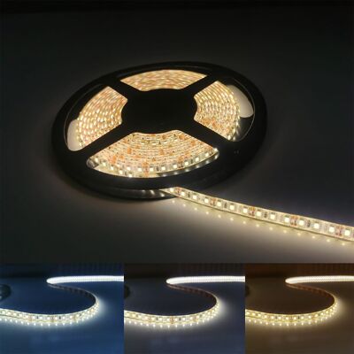 UNIVERSO Strip Striscia Led Monocolore 5 Metri Smd 2835 120 Led Metro Ip65 Divisibile Ogni 2.5cm - Colore Luce:bianco Freddo UNIVERSO Strip Striscia Led Monocolore 5 Metri Smd 2835 120 Led Metro Ip65 Divisibile Ogni 2.5cm - Colore Luce:bianco Freddo