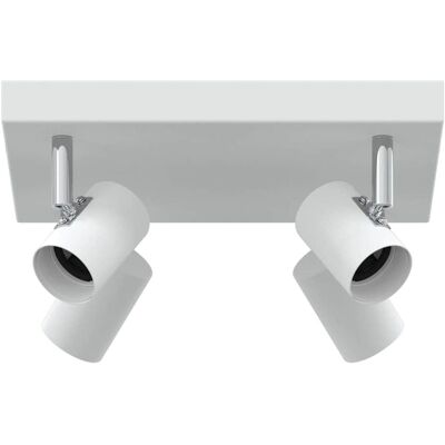 HELLOSHOP26 Faretto Da Soffitto Moderno Orientabile 26,5 X 26 X 11,5 Cm Metallo Bianco 020058295 HELLOSHOP26 Faretto Da Soffitto Moderno Orientabile 26,5 X 26 X 11,5 Cm Metallo Bianco 020058295