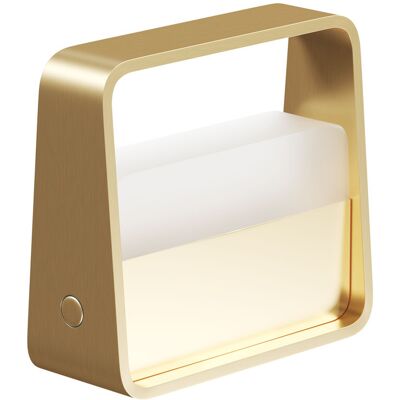 BENEITO FAURE Lampada Da Tavolo Portatile Bag 2w 180º Dimmable Led 3000k Oro Spazzolato, Batteria 3,5h Autonomia, Design Elegante Ip20 - Beneito & Faure BENEITO FAURE Lampada Da Tavolo Portatile Bag 2w 180º Dimmable Led 3000k Oro Spazzolato, Batteria 3,5h Autonomia, Design Elegante Ip20 - Beneito & Faure