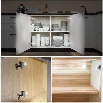 OEM Set Di 10 Luci Led Con Sensore Di Movimento Per Armadi, Mobili, Cucine E Guardaroba – Luce Notturna Automatica Senza Fili OEM Set Di 10 Luci Led Con Sensore Di Movimento Per Armadi, Mobili, Cucine E Guardaroba – Luce Notturna Automatica Senza Fili