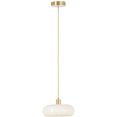 Brilliant Lampada A Sospensione Arancia, Vetro, Bianco, Diam. 27,5 Cm, E27 Brilliant Lampada A Sospensione Arancia, Vetro, Bianco, Diam. 27,5 Cm, E27