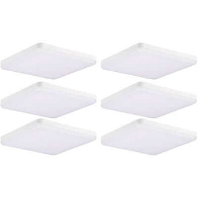 ETC-SHOP Set Di 6 Led Alu Pannello A Soffitto Luce Incasso Bianco Soggiorno Design Illuminazione Sala Lampada Slim ETC-SHOP Set Di 6 Led Alu Pannello A Soffitto Luce Incasso Bianco Soggiorno Design Illuminazione Sala Lampada Slim