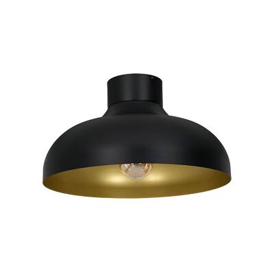 Lampada a soffitto Luminex Basca 1538 - Nero/Oro - Compatibile con LED Lampada a soffitto Luminex Basca 1538 - Nero/Oro - Compatibile con LED