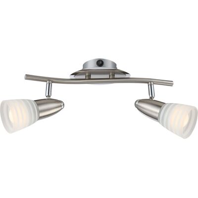 Globo Lighting Caleb Metallo Cromo E14 2 Lampade - Striscia luminosa Globo Lighting Caleb Metallo Cromo E14 2 Lampade - Striscia luminosa