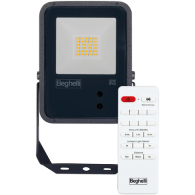Beghelli - Proiettore LED Floodlight fl Dual Sensor 50W, Nero - 86170 Beghelli - Proiettore LED Floodlight fl Dual Sensor 50W, Nero - 86170