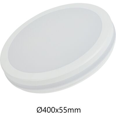 ALCAPOWER Plafoniera Led Rotonda 36w Ip54 Ik08 Cct Selezionabile 3000k-4000k-6500k 3600lm Bianco Diametro 400mm Per Illuminazione Professionale ALCAPOWER Plafoniera Led Rotonda 36w Ip54 Ik08 Cct Selezionabile 3000k-4000k-6500k 3600lm Bianco Diametro 400mm Per Illuminazione Professionale
