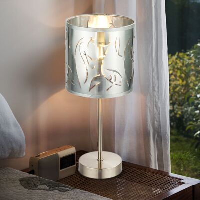 ETC-SHOP NADI - argento - 35 cm - E14 - Lampada da tavolo ETC-SHOP NADI - argento - 35 cm - E14 - Lampada da tavolo
