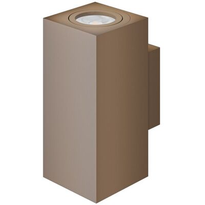 BENEITO FAURE Zio Wall Dual Applique Led Rettangolare A Doppia Emissione Con Attacco Gu10 Per Lampadine Da 50mm, Colore Corten - Beneito & Faure BENEITO FAURE Zio Wall Dual Applique Led Rettangolare A Doppia Emissione Con Attacco Gu10 Per Lampadine Da 50mm, Colore Corten - Beneito & Faure
