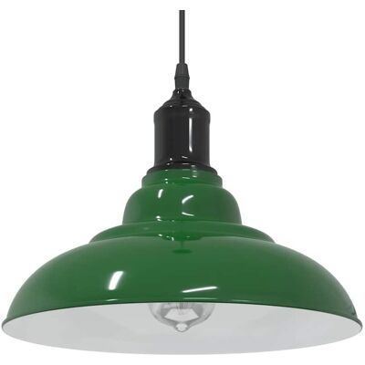 HELLOSHOP26 Lampada A Sospensione Vintage Regolabile 31 X 13 Cm Metallo Verde Lucido 020058004 HELLOSHOP26 Lampada A Sospensione Vintage Regolabile 31 X 13 Cm Metallo Verde Lucido 020058004