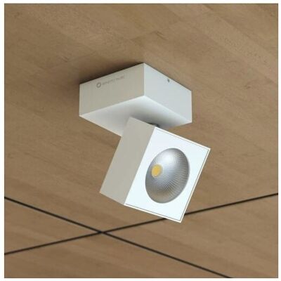 BENEITO FAURE Applique Mini Rubyc Tricolore Da 7w A Led Orientabile Quadrata Bianca BENEITO FAURE Applique Mini Rubyc Tricolore Da 7w A Led Orientabile Quadrata Bianca