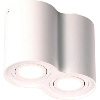 MAXLIGHT Faretto Soffitto Bianco Basic Round Doppio 2xgu10 MAXLIGHT Faretto Soffitto Bianco Basic Round Doppio 2xgu10