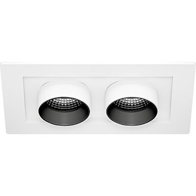 BENEITO FAURE Mini Oxo Rect 2 Luci Faretto Led Da Incasso 12w 42º Cct Switch 2700k/3200k/4000k Bianco Opaco - Beneito & Faure Illuminazione Tecnica BENEITO FAURE Mini Oxo Rect 2 Luci Faretto Led Da Incasso 12w 42º Cct Switch 2700k/3200k/4000k Bianco Opaco - Beneito & Faure Illuminazione Tecnica