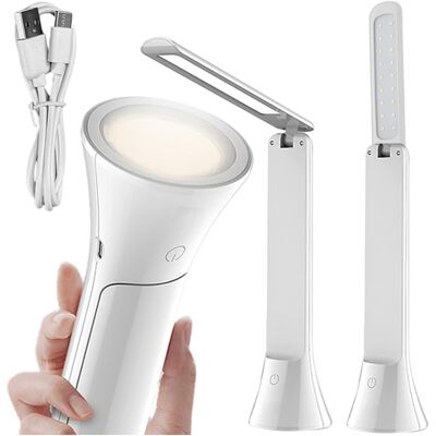 OEM Lampada Da Scrivania A Led 2 In 1 Alogy, Lampada Touch Wireless, 3 Modalità, Luce Regolabile, Bianca OEM Lampada Da Scrivania A Led 2 In 1 Alogy, Lampada Touch Wireless, 3 Modalità, Luce Regolabile, Bianca