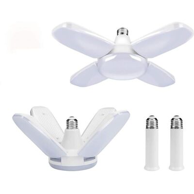 OEM Confezione Da 2 Lampade A Led Per Garage, Lampada Da Officina Deformabile Da 60w E27 6000k Con 4 Pannelli Regolabili, Plafoniera A Led Per Garage, Officina, Magazzino, Cantina, Palestra, Cucina (luce OEM Confezione Da 2 Lampade A Led Per Garage, Lampada Da Officina Deformabile Da 60w E27 6000k Con 4 Pannelli Regolabili, Plafoniera A Led Per Garage, Officina, Magazzino, Cantina, Palestra, Cucina (luce