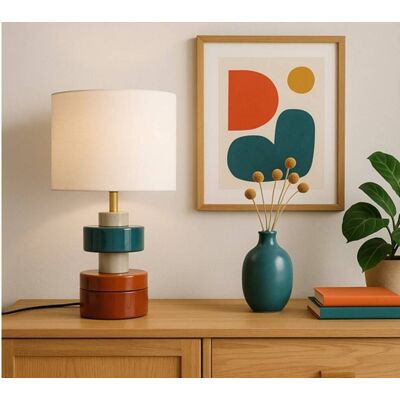 ATMOSPHERA Lampada Di Design Fiva Cilindrica, Altezza 50 Cm, Multicolore - Créateur D'Intérieur ATMOSPHERA Lampada Di Design Fiva Cilindrica, Altezza 50 Cm, Multicolore - Créateur D'Intérieur