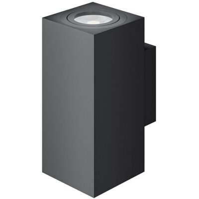 BENEITO FAURE Zio Wall Dual Applique Led Rettangolare A Doppia Emissione Con Attacco Gu10 Per Lampadine Da 50mm, Colore Nero Opaco - Beneito & Faure BENEITO FAURE Zio Wall Dual Applique Led Rettangolare A Doppia Emissione Con Attacco Gu10 Per Lampadine Da 50mm, Colore Nero Opaco - Beneito & Faure