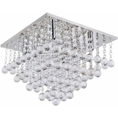 Toolight 392203 Lampada da Soffitto - Cristallo, Cromo, Catena Regolabile - Luce da Soffitto Toolight 392203 Lampada da Soffitto - Cristallo, Cromo, Catena Regolabile - Luce da Soffitto