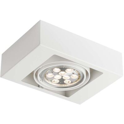 SHILO Faretto Soffitto Bianco Rettangolare Orientabile Gu10 18w SHILO Faretto Soffitto Bianco Rettangolare Orientabile Gu10 18w