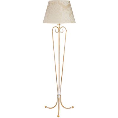 Jupiter Lampada Da Terra Sofia Oro/bianco, Paralume Ecru E27 Jupiter Lampada Da Terra Sofia Oro/bianco, Paralume Ecru E27