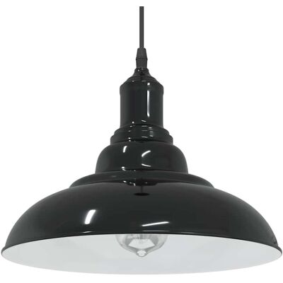HELLOSHOP26 Lampada A Sospensione Vintage Regolabile Altezza 31 X 13 Cm Versatile Per Cucina E Soggiorno Metallo Nero Lucido 020058002 HELLOSHOP26 Lampada A Sospensione Vintage Regolabile Altezza 31 X 13 Cm Versatile Per Cucina E Soggiorno Metallo Nero Lucido 020058002