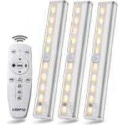 SIOKS Set Di 3 Luci Led Wireless Con Telecomando Per Camere Da Letto, Armadi E Vetrine, Senza Bisogno Di Cablaggi. SIOKS Set Di 3 Luci Led Wireless Con Telecomando Per Camere Da Letto, Armadi E Vetrine, Senza Bisogno Di Cablaggi.