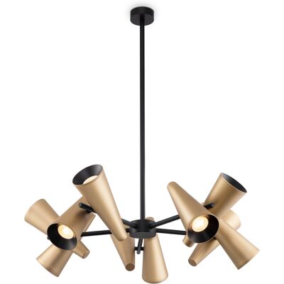 MAYTONI Lampadario Giro Ottone 10 Faretti Gu10 Dimmerabile MAYTONI Lampadario Giro Ottone 10 Faretti Gu10 Dimmerabile