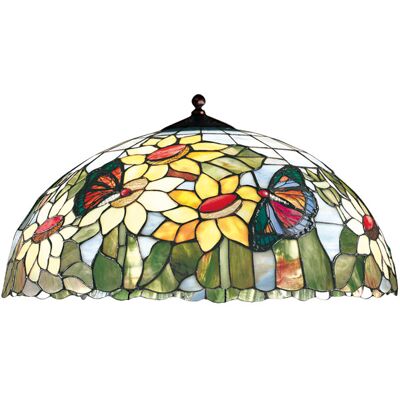 PERENZ Paralume Tiffany In Vetro Decorato Multicolor D. 45cm Per Sospensione PERENZ Paralume Tiffany In Vetro Decorato Multicolor D. 45cm Per Sospensione