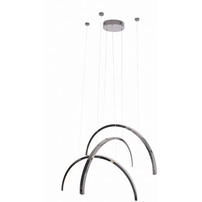 MAXLIGHT Lampada Sospesa Trio 3 Luci Cromata Scura Led 63w MAXLIGHT Lampada Sospesa Trio 3 Luci Cromata Scura Led 63w