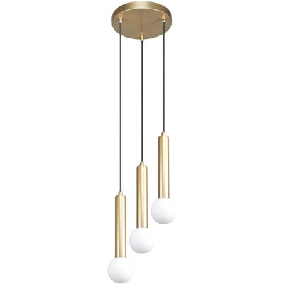 ITALUX Lampada Sospensione Moderna Tonda Oro/bianco 3xg9 Filano ITALUX Lampada Sospensione Moderna Tonda Oro/bianco 3xg9 Filano