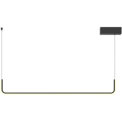 MAXLIGHT Lampada Sospesa Moderna Nera Lineare Led 17w Urus MAXLIGHT Lampada Sospesa Moderna Nera Lineare Led 17w Urus