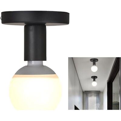 OEM Lampada A Sospensione Industriale Vintage In Metallo, Mini Plafoniera In Ferro Battuto, Plafoniera Moderna E Creativa, Per Ingresso, Veranda, Corridoio, Soffitta, Corridoio, Sala Da Pranzo. (nero) - ( OEM Lampada A Sospensione Industriale Vintage In Metallo, Mini Plafoniera In Ferro Battuto, Plafoniera Moderna E Creativa, Per Ingresso, Veranda, Corridoio, Soffitta, Corridoio, Sala Da Pranzo. (nero) - (