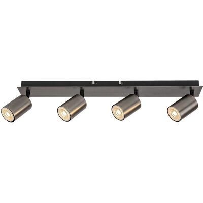 RABALUX Plafoniera Industriale Grigia 4 Faretti Gu10 RABALUX Plafoniera Industriale Grigia 4 Faretti Gu10