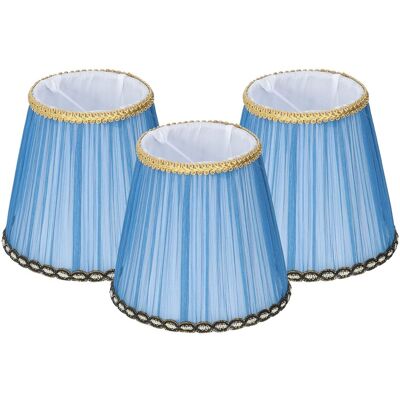 YOTOWN Set Di 3 Paralumi In Tessuto – Blu Scuro – Con Clip – Per Camera Da Letto / Lampadario / Studio / Hotel / Club / Applique Da Parete YOTOWN Set Di 3 Paralumi In Tessuto – Blu Scuro – Con Clip – Per Camera Da Letto / Lampadario / Studio / Hotel / Club / Applique Da Parete