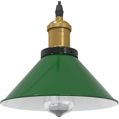 HELLOSHOP26 Lampada A Sospensione Vintage Altezza Regolabile Adatta Per Cucina O Soggiorno 22 X 10 Cm Metallo Verde Lucido 020058012 HELLOSHOP26 Lampada A Sospensione Vintage Altezza Regolabile Adatta Per Cucina O Soggiorno 22 X 10 Cm Metallo Verde Lucido 020058012