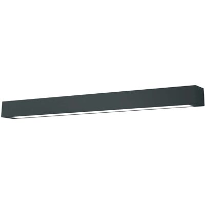 LIGHT PRESTIGE Plafoniera Led Ibros Xl 36w 120cm Nera Ip44 LIGHT PRESTIGE Plafoniera Led Ibros Xl 36w 120cm Nera Ip44