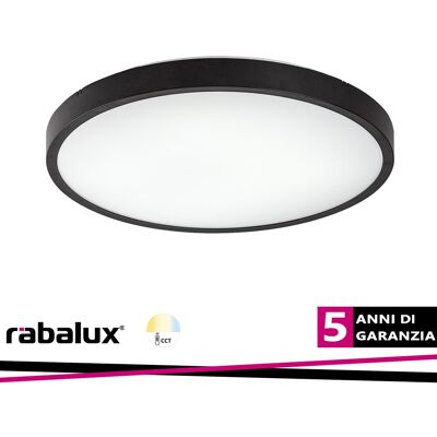 RABALUX Plafoniera Led Alenzo Nera Ø35 Ip44 24w Cct RABALUX Plafoniera Led Alenzo Nera Ø35 Ip44 24w Cct