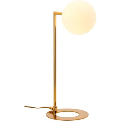 Jupiter Lampada Da Tavolo Moderna Oro Sfera Bianca G9 Jupiter Lampada Da Tavolo Moderna Oro Sfera Bianca G9