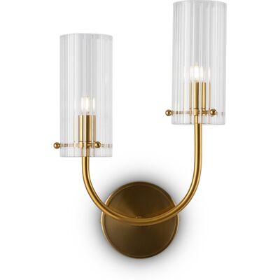 MAYTONI Applique Glamour Arco 2 Luci G9 Ottone Cristallo MAYTONI Applique Glamour Arco 2 Luci G9 Ottone Cristallo