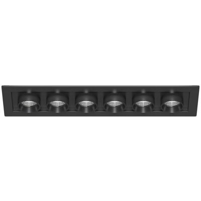 BENEITO FAURE Mini Oxo Rect 6 Luci Faretto Led Da Incasso 36w 42º Cct Switch 2700k/3200k/4000k Nero Opaco Orientabile - Beneito & Faure BENEITO FAURE Mini Oxo Rect 6 Luci Faretto Led Da Incasso 36w 42º Cct Switch 2700k/3200k/4000k Nero Opaco Orientabile - Beneito & Faure