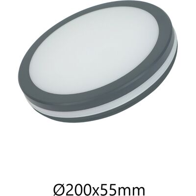 ALCAPOWER Plafoniera Led Rotonda 15w Ip54 Ik08 Cct Selezionabile 3000k-4000k-6500k 1500lm Grigia, Design Compatto E Alta Efficienza Energetica ALCAPOWER Plafoniera Led Rotonda 15w Ip54 Ik08 Cct Selezionabile 3000k-4000k-6500k 1500lm Grigia, Design Compatto E Alta Efficienza Energetica