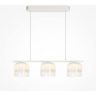 MAYTONI Lampadario Contemporaneo Spirito Metallo E Vetro Bianco 3 Luci Led 14w MAYTONI Lampadario Contemporaneo Spirito Metallo E Vetro Bianco 3 Luci Led 14w