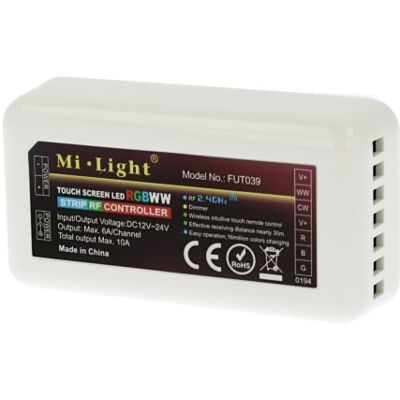 LEDLUX Centralina Controller Milight Fut039 Rgb + Cct 5 Canali Per Strip Led Rgb+w+ww 12v 24v 5x6a Ricevitore Wireless 2,4g LEDLUX Centralina Controller Milight Fut039 Rgb + Cct 5 Canali Per Strip Led Rgb+w+ww 12v 24v 5x6a Ricevitore Wireless 2,4g