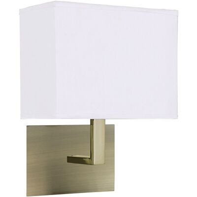 Searchlight - Lampada da Parete in Ottone Antico con Paralume Bianco Searchlight - Lampada da Parete in Ottone Antico con Paralume Bianco